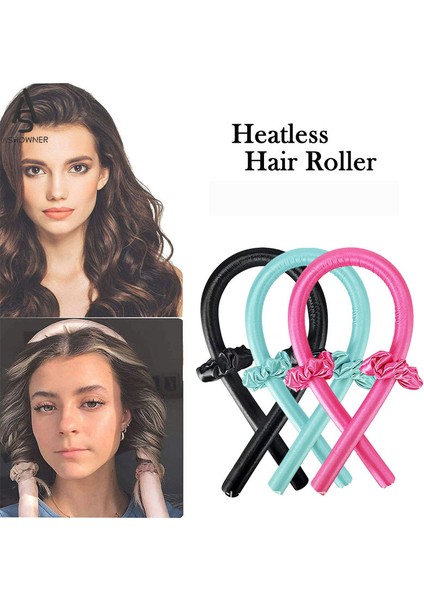 Floresan Yeşil Stil Isısız Bukle Çubuğu Başlık Bandı Tembel Saç Bukleleri Köpük Sünger Çiçek Bukle Demir Tembel Bukle Seti Modelleme Kendin Yap Saç Şekillendirme Araçları (Yurt Dışından)