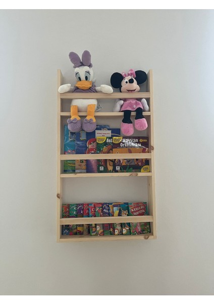 Ahşap Montessori Kitaplık Çocuk Odası 90*50*10 cm