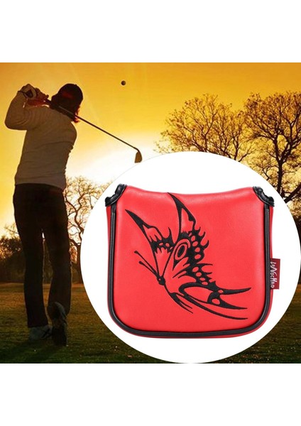 Su Geçirmez Golf Mallet Putter Kapak Yetişkinler Için Kare Başlık Koruması Kırmızı (Yurt Dışından)