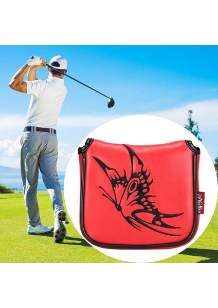 Su Geçirmez Golf Mallet Putter Kapak Yetişkinler Için Kare Başlık Koruması Kırmızı (Yurt Dışından)