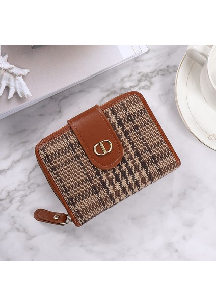 Küçük Cüzdan Kadın Kısa Tokalı Büyük Kapasiteli Üst Düzey Cüzdan (Yurt Dışından) fiyatları