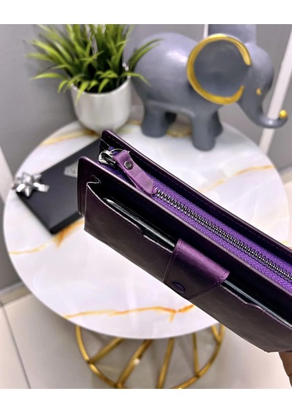 Telefon Bölmeli Tutamaçlı Büyük Bölmeli Hakiki Deri Cüzdan 2040