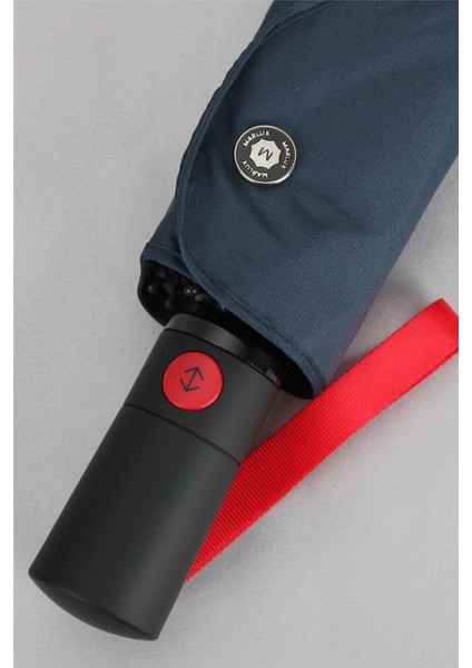 Ekstra Güçlendirilmiş Tam Otomatik Rüzgar Şemsiyesi 10 Fiber Tel Lacivert MPR2001L