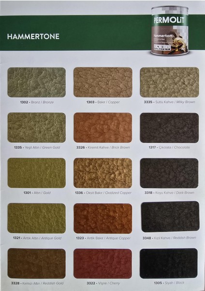 Hammerton Dekoratif Metal Boyası Altın 0.65 Lt. fırsatları