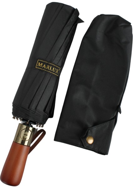 Tam Otomatik 16 Telli Siyah Şemsiye Rüzgar Koruma Ponçi Kumaş MPR1007M fiyatları