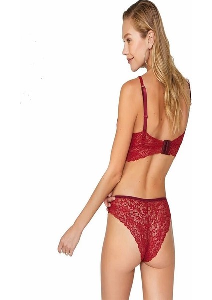 Kadın Sevgililer Günü Kabartma Dantelli Bralet Sütyen Takım modelleri