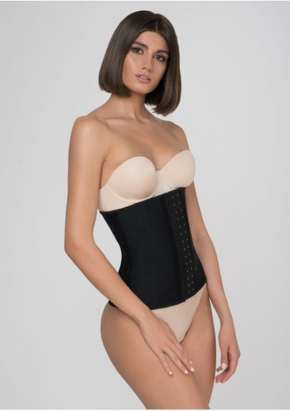 Tvigoso Model Çelik Balenli Latex Bel Destekleyici inceltmeye Sıkılaştırmaya Yardımcı Doğum Sonrası Siyah Renk Lateks Korse fırsatları