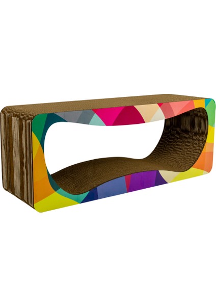 Karton Kedi Tırmalama Modern Desenli XLarge 75x28,5x24 cm