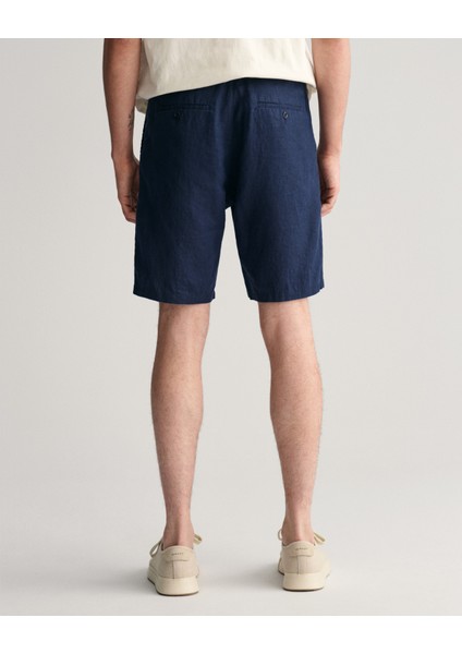 Erkek Lacivert Relaxed Fit Keten Şort 205073.410 modelleri