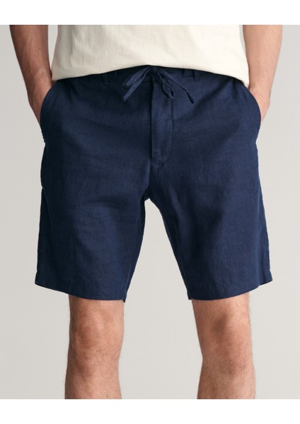 Erkek Lacivert Relaxed Fit Keten Şort 205073.410 indirimleri