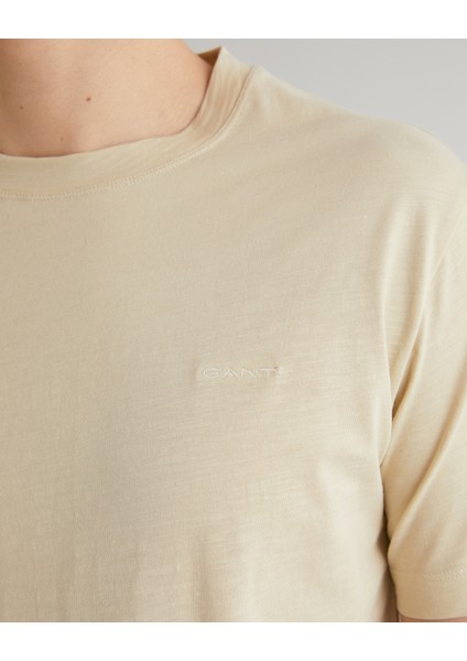 Erkek Bej Regular Fit Bisiklet Yaka Logolu T-Shirt 2033021.239 indirimleri