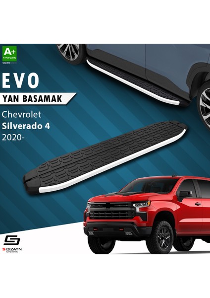 Chevrolet Silverado 4 Evo Aluminyum Yan Basamak 213 Cm 2020 Üzeri A+ Kalite