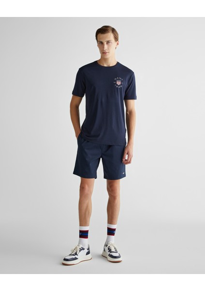 Erkek Lacivert Regular Fit Logolu Şort 205075.410