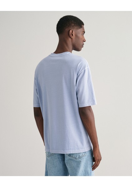 Erkek Mavi Relaxed Fit Bisiklet Yaka Logolu T-Shirt 2057027.474 modelleri