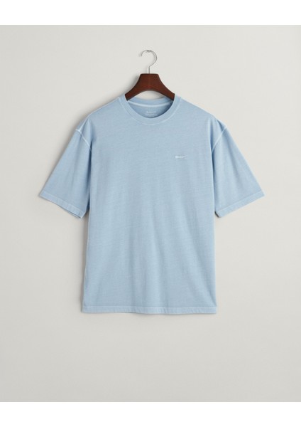 Erkek Mavi Relaxed Fit Bisiklet Yaka Logolu T-Shirt 2057027.474 fırsatları
