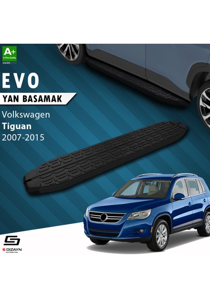 VW Tiguan Evo Siyah Yan Basamak 173 Cm 2007-2015 A+ Kalite