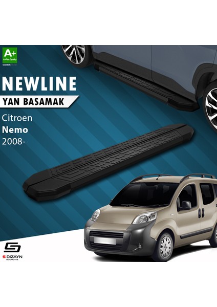 Citroen Nemo NewLine Siyah Yan Basamak 173 Cm 2008-2017 A+ Kalite