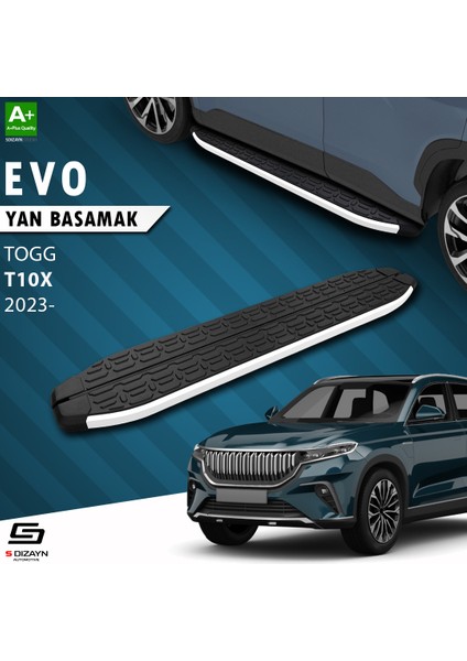 TOGG T10X Evo Aluminyum Yan Basamak 203 Cm 2023 Üzeri A+ Kalite