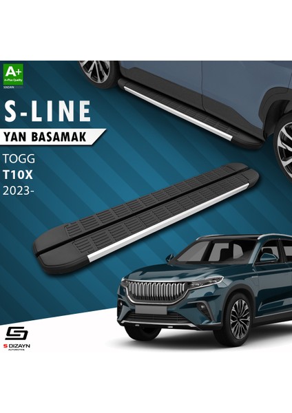 TOGG T10X S-Line Aluminyum Yan Basamak 203 Cm 2023 Üzeri A+ Kalite