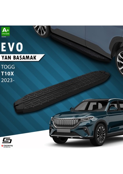 TOGG T10X Evo Siyah Yan Basamak 203 Cm 2023 Üzeri A+ Kalite