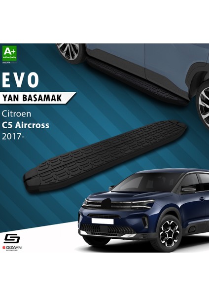 Citroen C5 Aircross Evo Siyah Yan Basamak 193 Cm 2017 Üzeri A+ Kalite