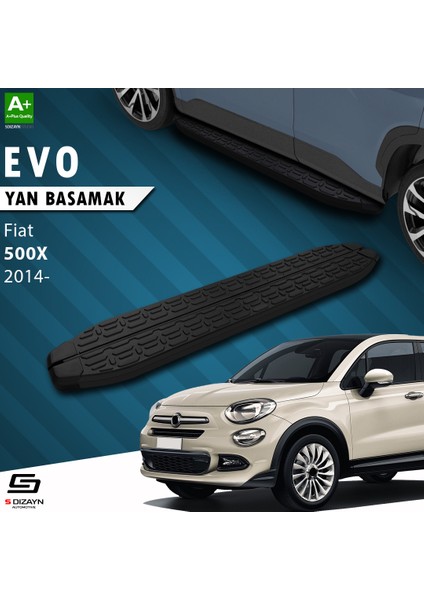 Fiat 500X Evo Siyah Yan Basamak 173 Cm 2014 Üzeri A+ Kalite