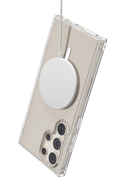 Samsung Galaxy S23 Ultra Kılıf Magsafe Kablosuz Şarj Destekli Şeffaf Silikon Kapak fırsatları