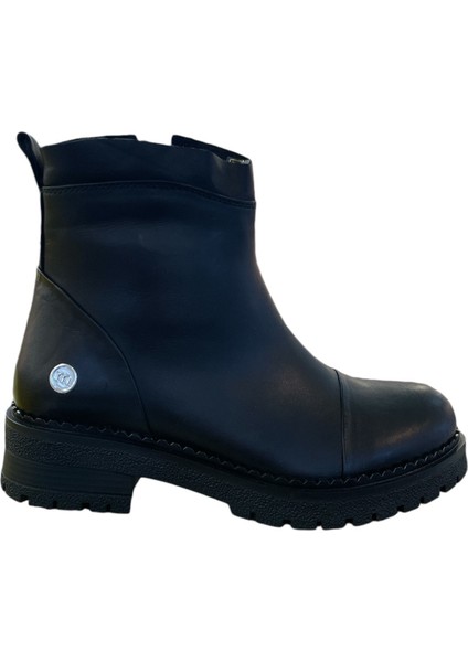 D24KB-1400-LX Kadın Casual Topuklu Deri Bot (Kış 24)