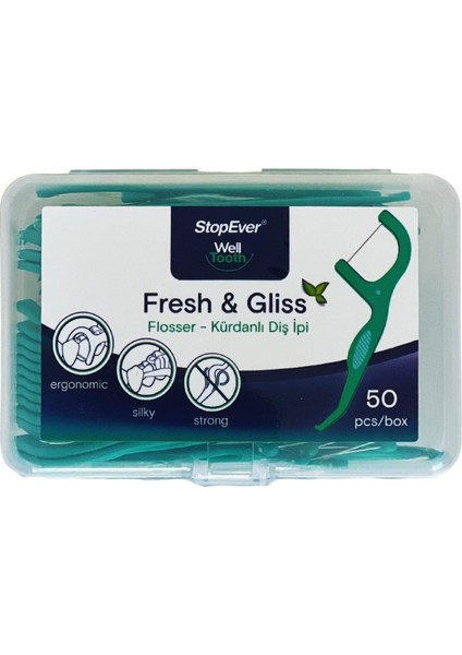 Well Tooth – Fresh & Gliss – Kürdanlı Diş Ipi Plastik Kutulu