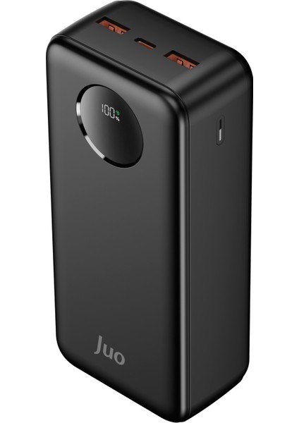 30000MAH 22.5W Dijital LED Ekranlı Taşınabilir Hızlı Şarj Cihazı Powerbank Siyah