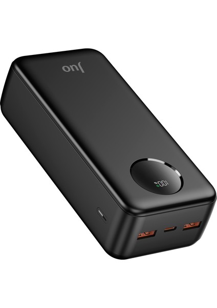 30000MAH 22.5W Dijital LED Ekranlı Taşınabilir Hızlı Şarj Cihazı Powerbank Siyah
