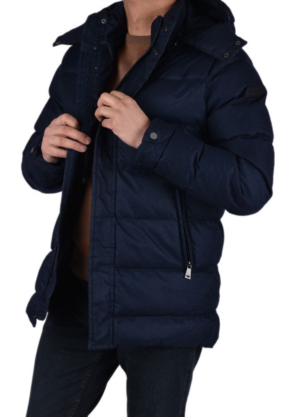 BRG-80179 Kapüşonlu Mont/lacivert/m fırsatları