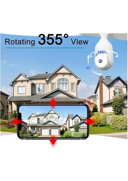 ANP-PT4315BSWL 2mp 2.8 mm Lens 15 Metre Ir / Beyaz LED E27 Montaj IP65 Onvıf Wi-Fi Ampul Tipi Kamera (Tuya Smart) indirimleri