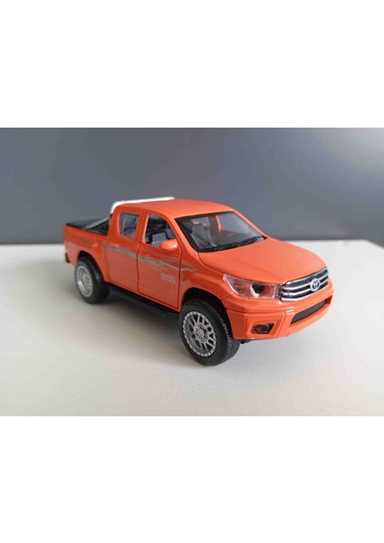 1:36 Ölçek Çek Bırak Metal Araba Toyota Hilux Pick-Up Sesli Işıklı