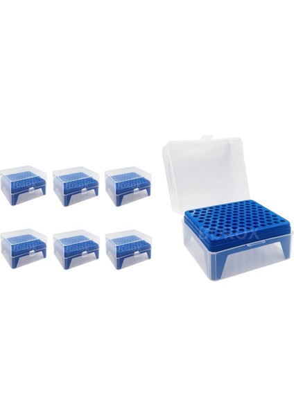 Boş Pipet Ucu Kutusu (200 - 1000 uL) İçin Mikropipet Tip Box - 100'lü Rack - 6 Adetlik Toptan Set