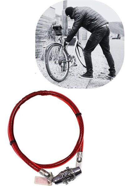 Şifreli Pratik ve Sağlam Bisiklet Kilidi (4825)
