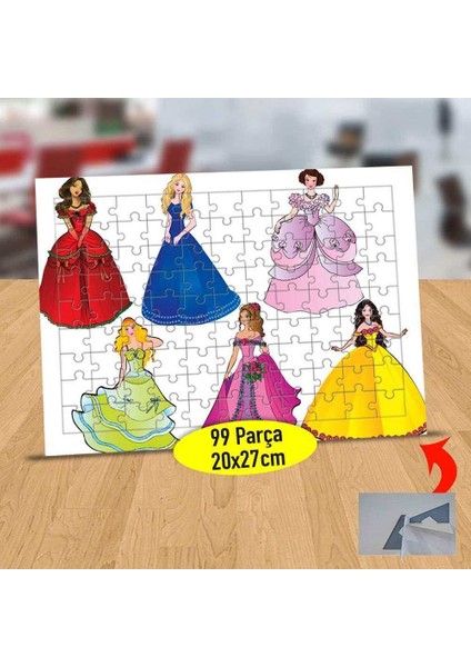 Masal Kahramanları Prensesler 99 Parça Puzzle Yapboz TABLO-124B