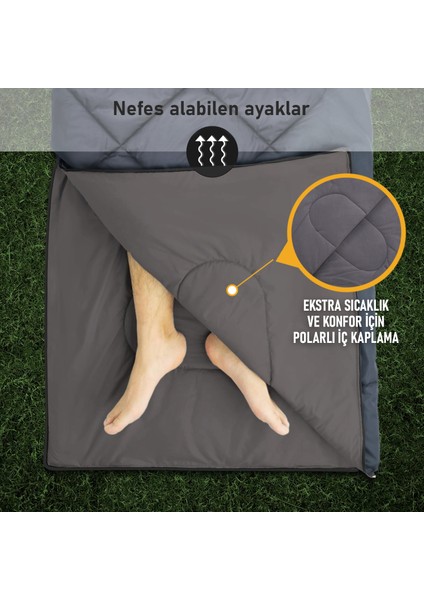 Uyku Tulumu, Polar, Battaniye, Çadır Uyku Tulumu - Yazlık ve Kışlık Kamp Uyku Tulumu Kırmızı