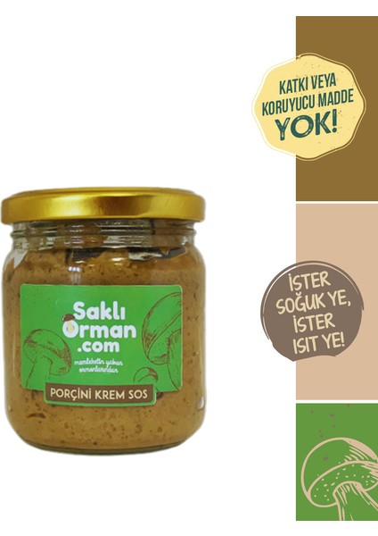 SaklOrman Doğal Porçini Krem Sos 155 gr