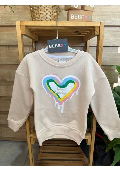 Love Yourself Baskılı Sweatshirt