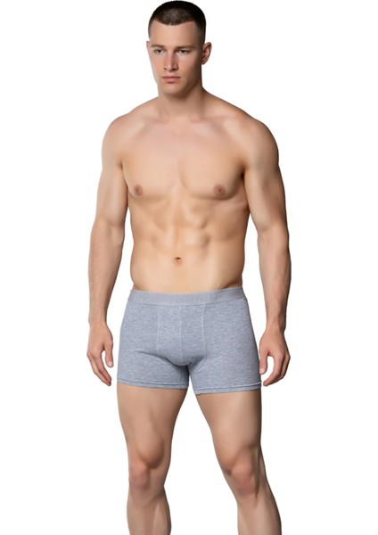 Tekli Resimli Ambalaj Likralı Elastan Erkek Boxer