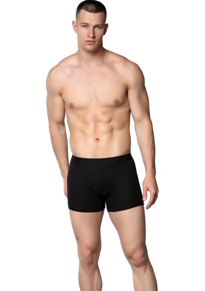 Tekli Resimli Ambalaj Likralı Elastan Erkek Boxer
