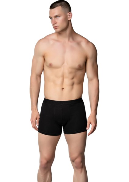 Tekli Resimli Ambalaj Likralı Elastan Erkek Boxer