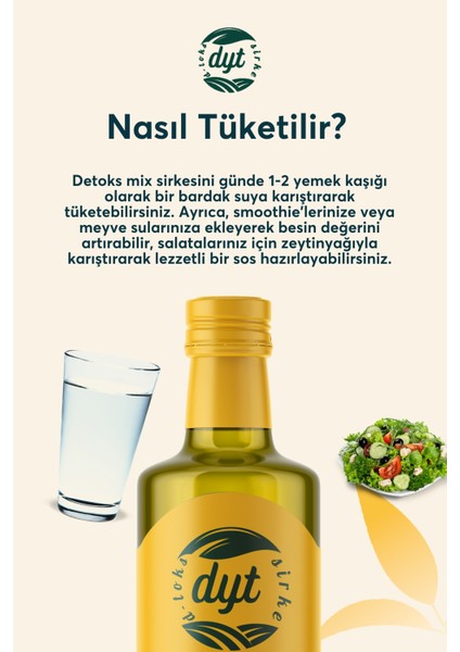 Dyt D-Toks Sirke Detox Ananas Sirkesi 250 ml