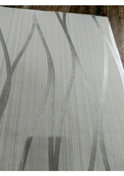 Elips Çizgili Gümüş & Gri Silinebilir Hafif Kabartmalı Duvar Kağıdı 5m2 fırsatları