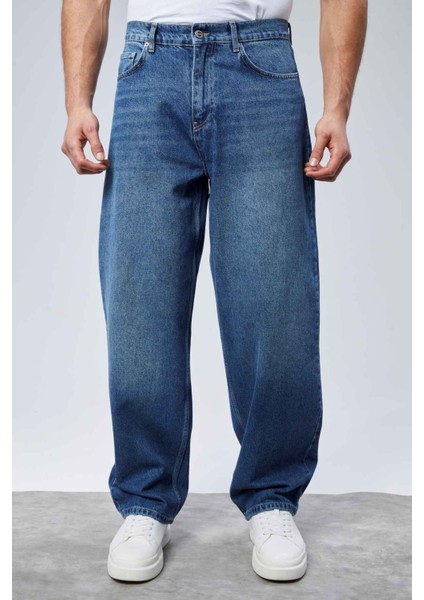 Cedy Denım Erkek Yüksek Bel Baggy Skater Jean