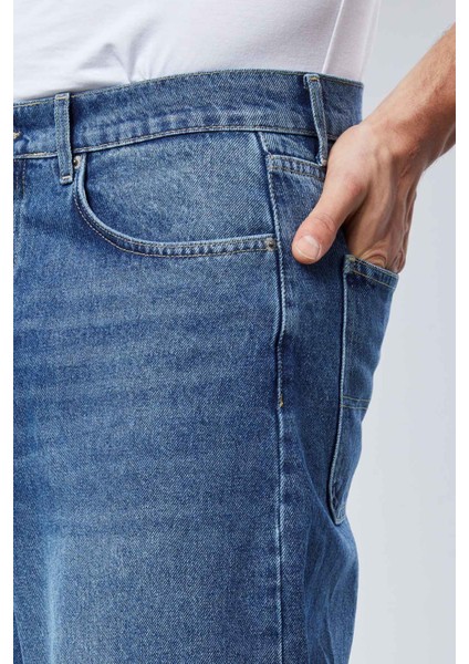 Cedy Denım Erkek Yüksek Bel Baggy Skater Jean