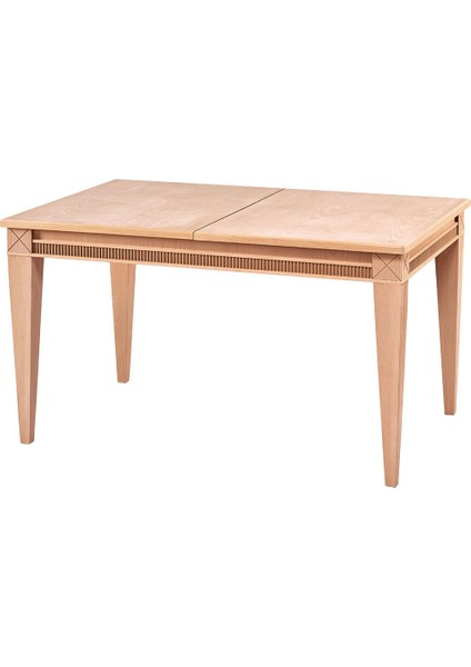 Ms - Msa 174 / 140 cm Antik Yemek Masası Cilasız Ham
