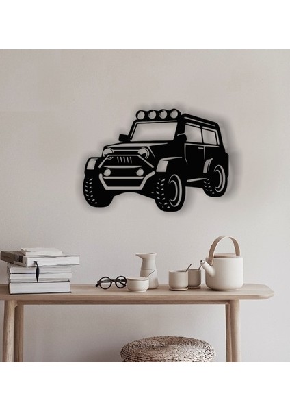 Dekoratif Off Road Jeep Ahşap Duvar Dekoru
