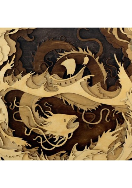 Dekoratif Ev Katmanlı Balık Dragon Temalı Kendin Yap Duvar Dekoru Ahşap Tablo fırsatları